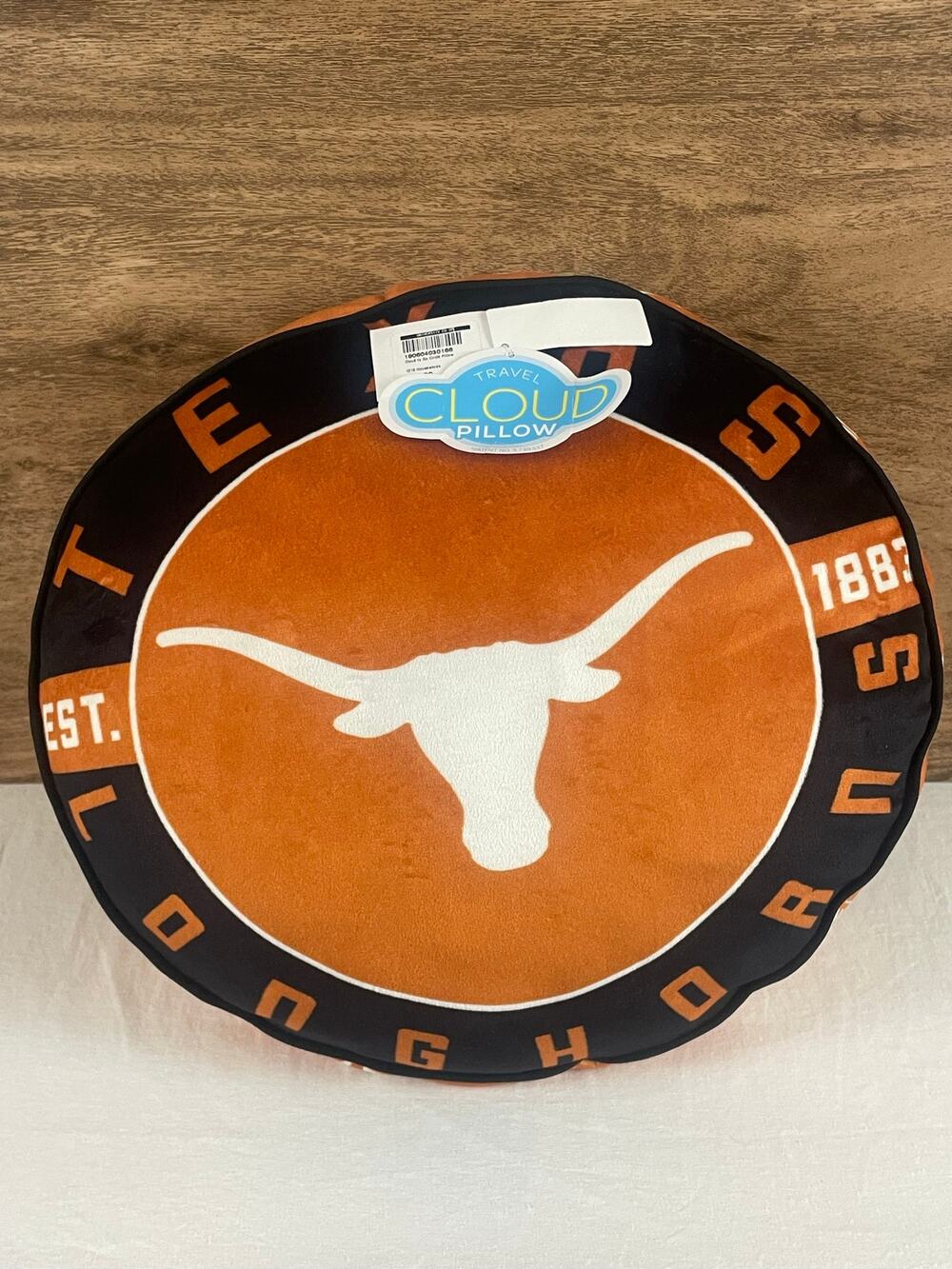Texas Longhorns Cloud Pillow NWT University of Texas Travel Round Accent Decor